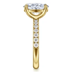 Best Gabriel & Co. Winslow - 14K Yellow Gold Oval Diamond Engagement Ring