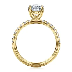 Outlet Gabriel & Co. Winslow - 14K Yellow Gold Oval Diamond Engagement Ring