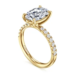 Outlet Gabriel & Co. Winslow - 14K Yellow Gold Oval Diamond Engagement Ring