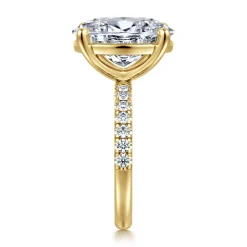Discount Gabriel & Co. Winslow - 14K Yellow Gold Oval Diamond Engagement Ring