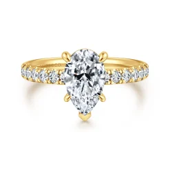 Gabriel & Co. Winslow - 18K Yellow Gold Pear Shape Diamond Engagement Ring