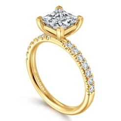 Gabriel & Co. Winslow - 18K Yellow Gold Princess Cut Diamond Engagement Ring