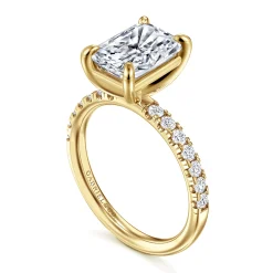 Outlet Gabriel & Co. Winslow - 14K Yellow Gold Radiant Cut Diamond Engagement Ring