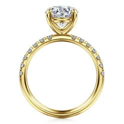New Gabriel & Co. Winslow - 14K Yellow Gold Round Diamond Engagement Ring
