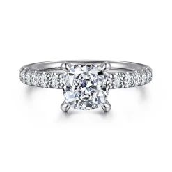 Sale Gabriel & Co. Winslow - Platinum Cushion Cut Diamond Engagement Ring