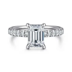 Outlet Gabriel & Co. Winslow - Platinum Emerald Cut Diamond Engagement Ring