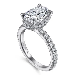 Best Gabriel & Co. Yale - 14K White Gold Diamond Engagement Ring