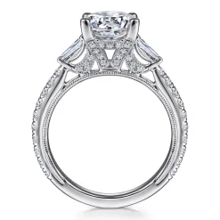 Discount Gabriel & Co. Yanna - 14K White Gold Diamond Engagement Ring