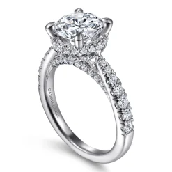 Best Gabriel & Co. Yelena - 14K White Gold Diamond Engagement Ring