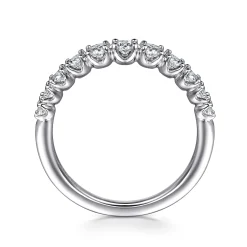 Clearance Gabriel & Co. York - 14K White Gold Round Diamond Anniversary Band - 0.5 ct