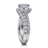 Gabriel & Co. Zaira - 14K White Gold Round Diamond Engagement Ring