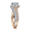Clearance Gabriel & Co. Zaira - 14K White-Rose Gold Round Diamond Engagement Ring