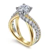 Online Gabriel & Co. Zaira - 14K White-Yellow Gold Round Diamond Engagement Ring