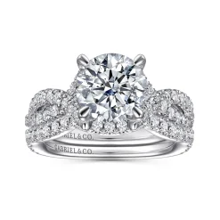 Clearance Gabriel & Co. Zandra - 14K White Gold Diamond Engagement Ring