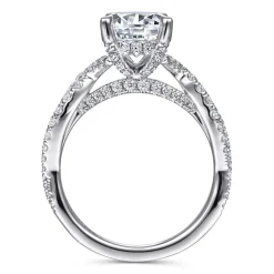 Clearance Gabriel & Co. Zandra - 14K White Gold Diamond Engagement Ring