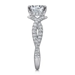 Clearance Gabriel & Co. Zandra - 14K White Gold Diamond Engagement Ring