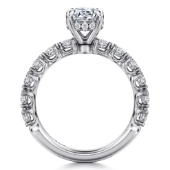Gabriel & Co. Zelmira - 14K White Gold Round Diamond Engagement Ring