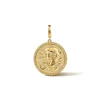 Gabriel & Co. Zodiac - 14K Yellow Gold Diamond Bujukan Virgo Medallion Pendant With Detachable Bail