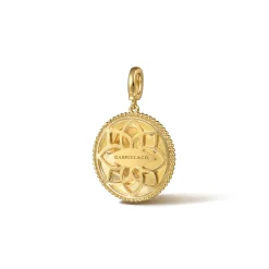 Gabriel & Co. Zodiac - 14K Yellow Gold Diamond Bujukan Virgo Medallion Pendant With Detachable Bail