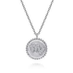 Gabriel & Co. Zodiac - 925 Sterling Silver Diamond Bujukan Scorpio Oct 23 - Nov 21 Zodiac Pendant Necklace